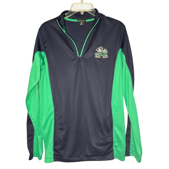 Norte Dame Long Sleeve Navy Green Men’s Small Champion elite College Football - Picture 2 of 9